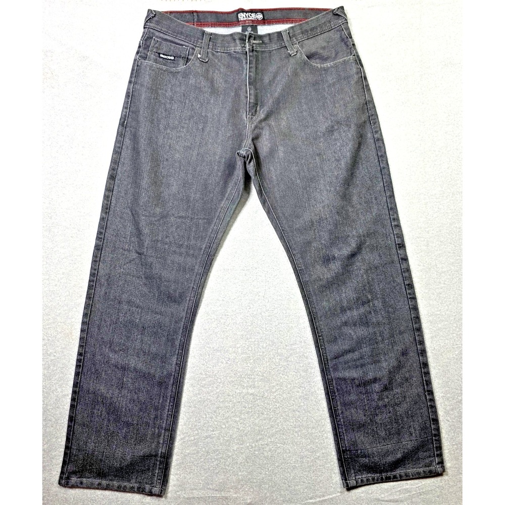Vintage Enyce Jeans Mens 40x32 Black Denim Hip Hop Y2K Baggy Sean Combs 40 x 32